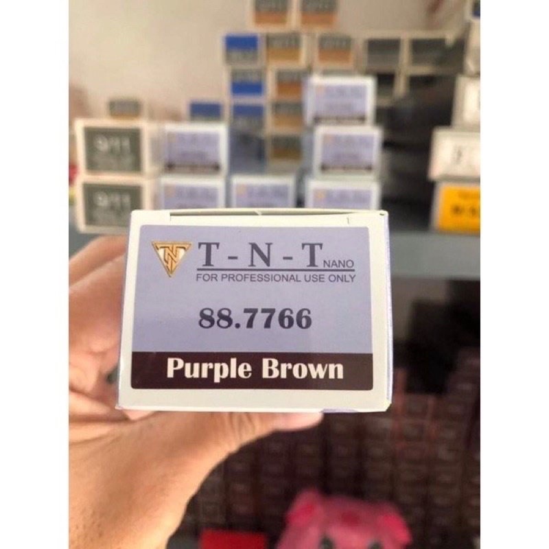 Thuốc Nhuộm Tóc Màu Hồng Trà TNT 88/7766 Purple Brown Hair Dye Cream
