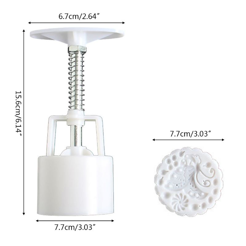 Set 5 khuôn ấn tay làm bánh trung thu 125g