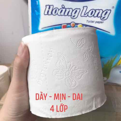 LỐC 6 CUỘN GIẤY VỆ SINH HOÀNG LONG KIDS KHÔNG LÕI