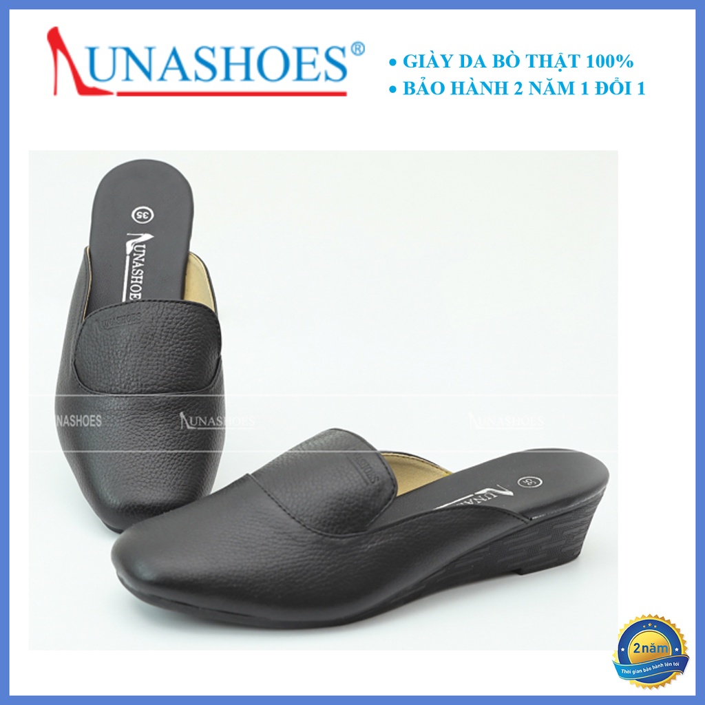 Sục nữ Lunashoes 6208 sục da bò thật dép cho mẹ bảo hành 2 năm 1 đổi 1 full size sẵn hàng hàng vnxk giày trung niên
