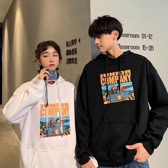 ZHELIHANGFEI Áo Hoodie Tay Dài In Hình Phong Cách Học Sinh Dễ Phối Đồ