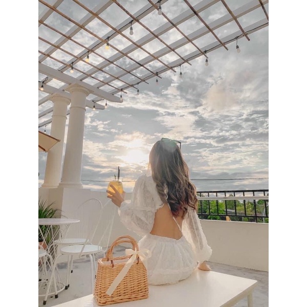 ĐẦM TRẮNG LÔNG CUTOUT LƯNG ❣️