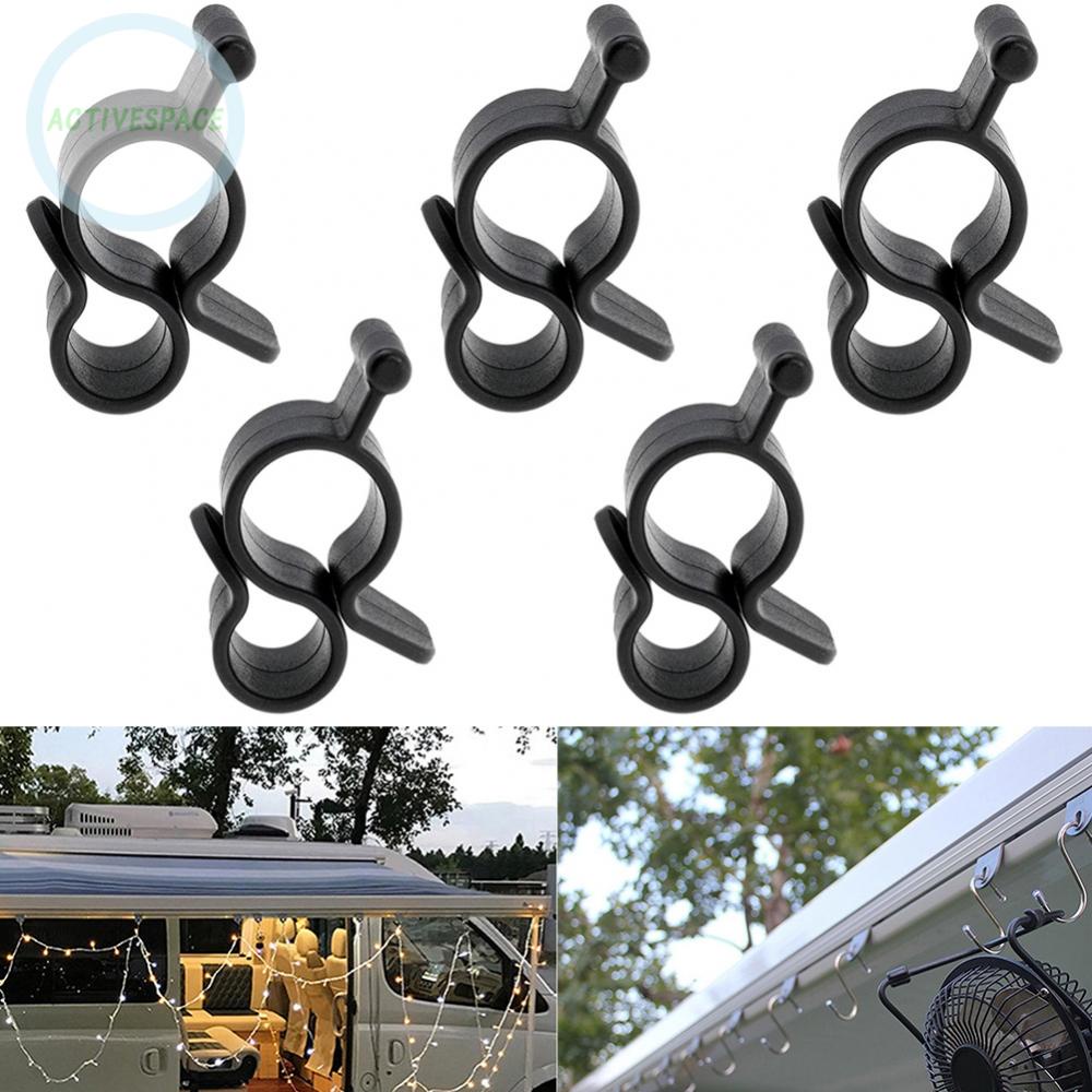 5x Camping Awning Hooks Clips RV Tent Hangers Light Hanger For Caravan Campers