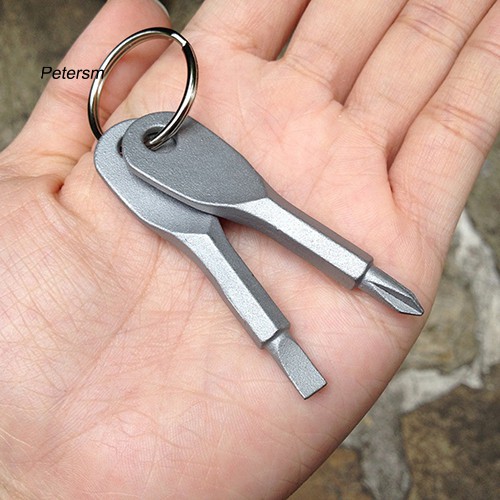 Bộ 2 móc khóa tuốc nơ vít bằng thép đa năng chất lượng cao