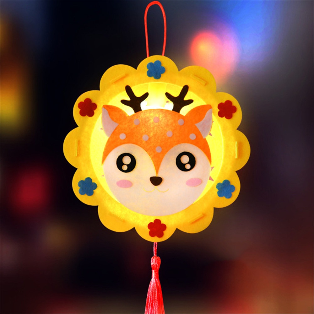 Lồng Đèn Qipin Họa Tiết Động Vật Hoạt Hình Phát Sáng Dành Cho Trẻ Em