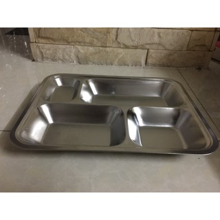 KHAY CƠM PHẦN 4 Ô CẠN INOX