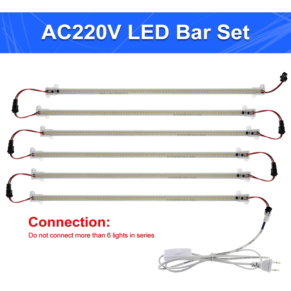 Đèn Led Ống AC220V 50cm 72 Bóng 2835 Tiết Kiệm Năng Lượng Trang Trí Tủ Bếp