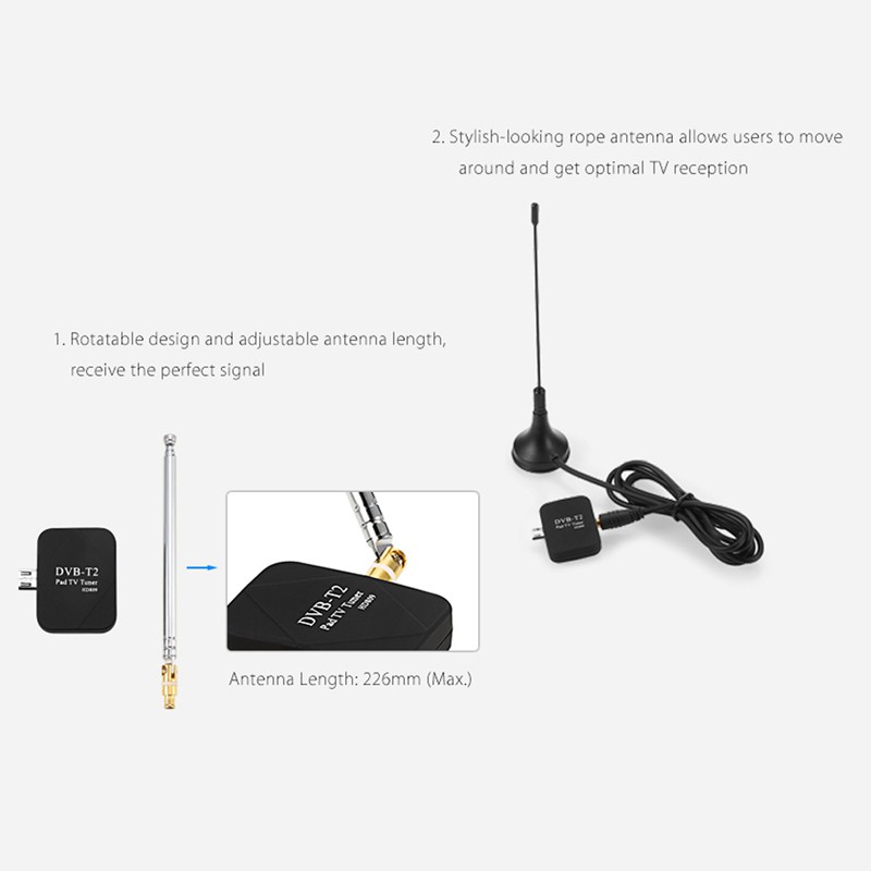USB DVB-T / T2 TV Tuner Receiver Dongle cho điện thoại Android | BigBuy360 - bigbuy360.vn