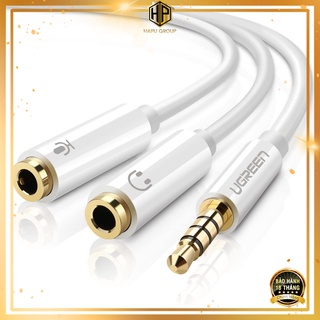 Cáp chuyển đổi 3.5mm đực sang hai đầu Mic và Loa Ugreen 10789 cao cấp - Hapugroup