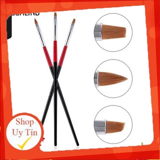 F Bộ 3 cọ vẽ móng tay nghệ thuật VV