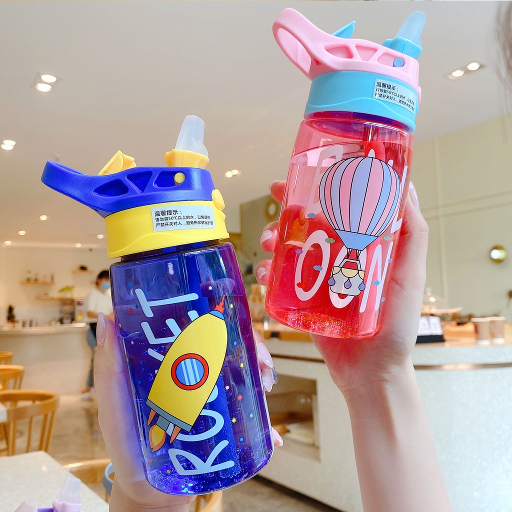 Bình nước cho bé đi học đi chơi 480ml chất liệu nhựa PP an toàn cho bé PK101