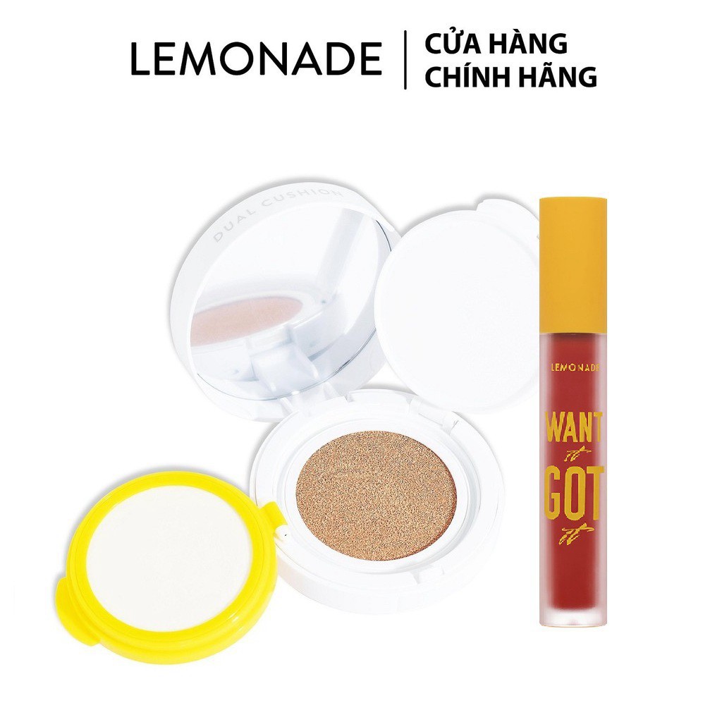 tuan099 Combo Phấn nước kiềm dầu Lemonade Matte Addict Dual Cushion 16g và Son kem lì Want It Got It 5g tuan099 | BigBuy360 - bigbuy360.vn