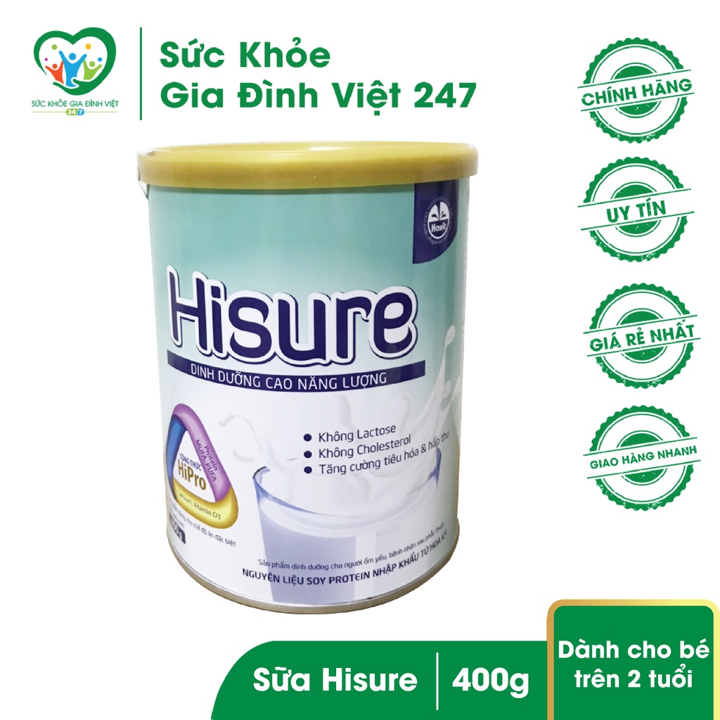 Sữa Hisure – Sữa dinh dưỡng cao năng lượng 400G - Sữa bột Hisure