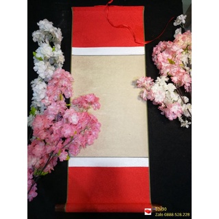 Biểu Lụa Giấy Dó Viết Thư Pháp (Cỡ ngang 35cm)