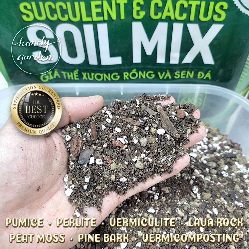 Soil Mix Lẻ - Giá Thể - Đất Trồng Sen Đá Xương Rồng Cao Cấp - Handy Garden