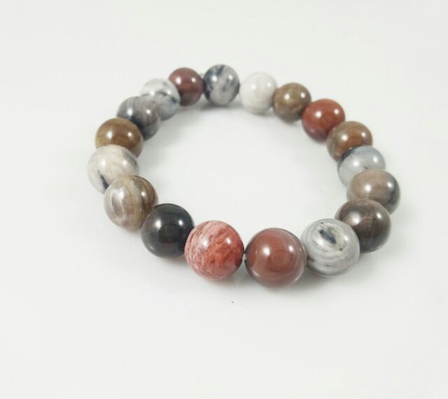 Vòng Tay Phong Thủy Gỗ Hóa Thạch (10 Ly) MS604