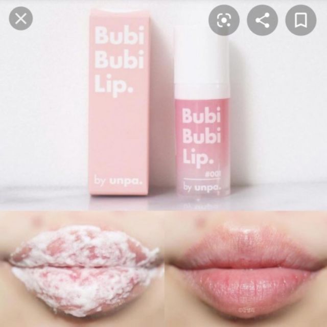 Tẩy Tế Bào Chết Môi Dạng Bọt Unpa Bubi Bubi Lip