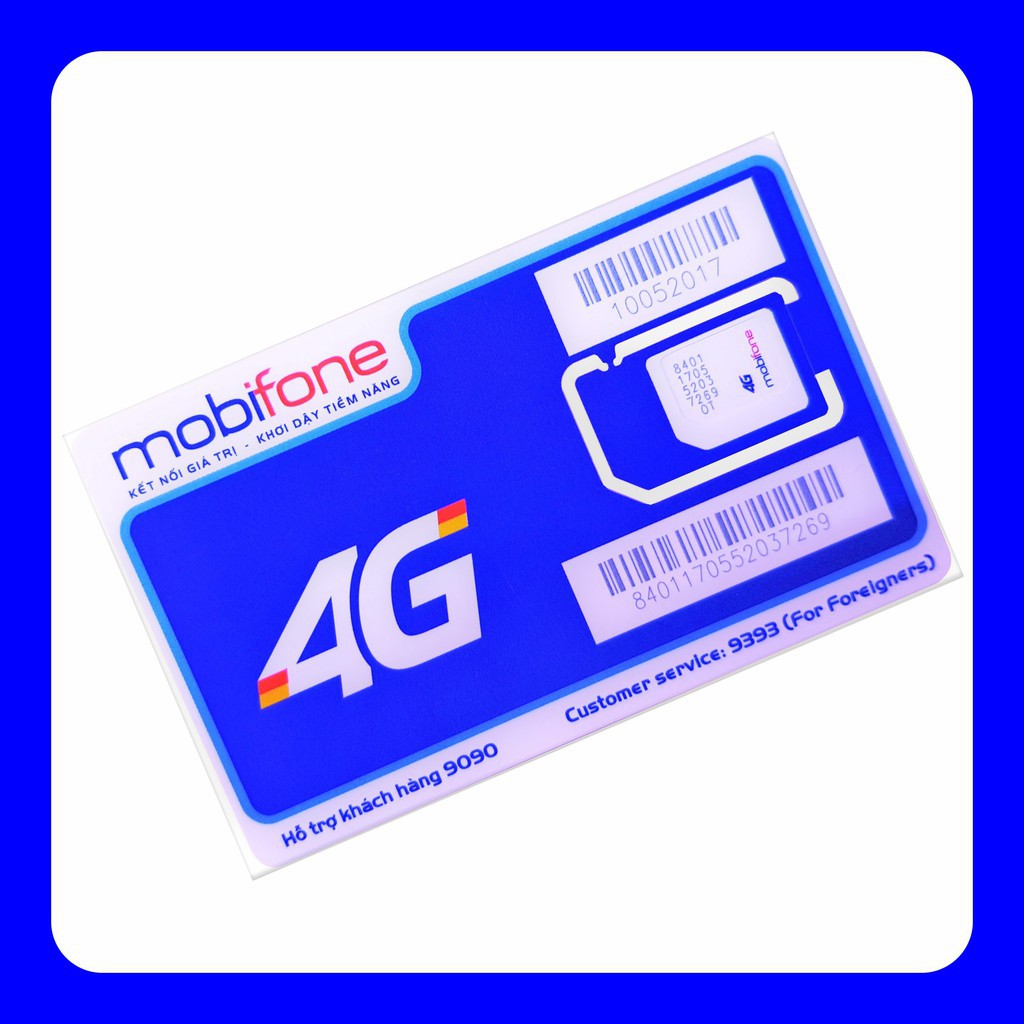 🟢 Sim 4G Mobi C90N 4 GB/ngày + 1000 phút gọi nội mạng + 50 phút liên mạng