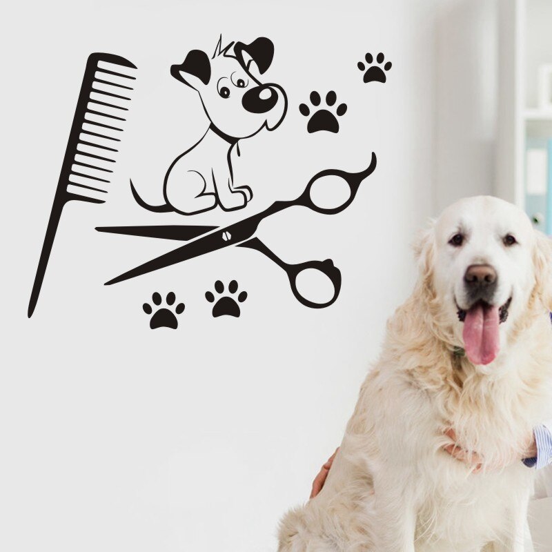 Miếng Dán Tường Vinyl Hình Thú Cưng Trang Trí Cửa Hàng / Salon
