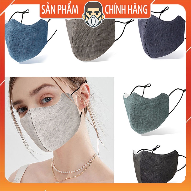 Khẩu trang vải 5D che sát mặt, rộng thoáng, vải mềm mịn dễ chịu