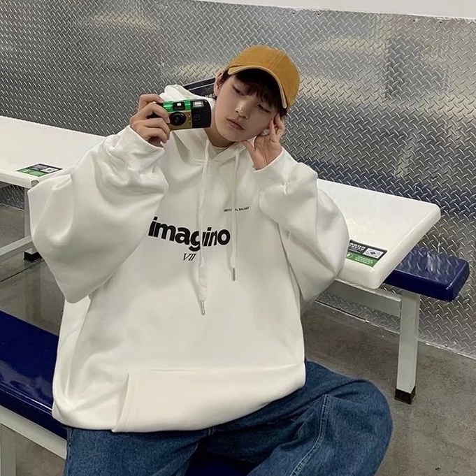 Áo Hoodie In Chữ Alphbet Phong Cách Hàn Quốc Thời Trang Cho Nam áo hoodie nam hoodie hàn quốc Áo nỉ nam nữ mới sục nữ thời trang Áo trùm