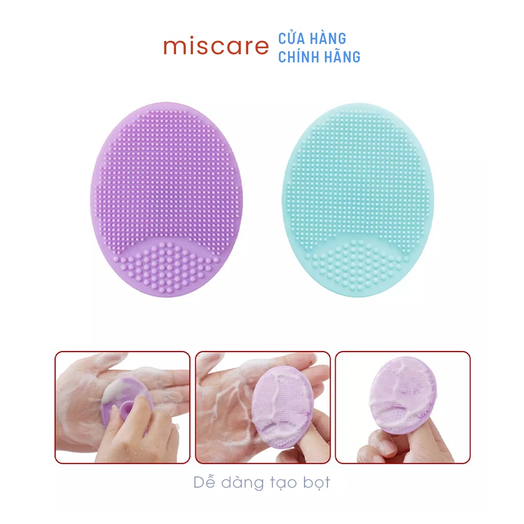 Cọ rửa mặt mini Miscare, đầu cọ silicone cao cấp siêu mềm, an toàn và phù hợp với mọi loại da