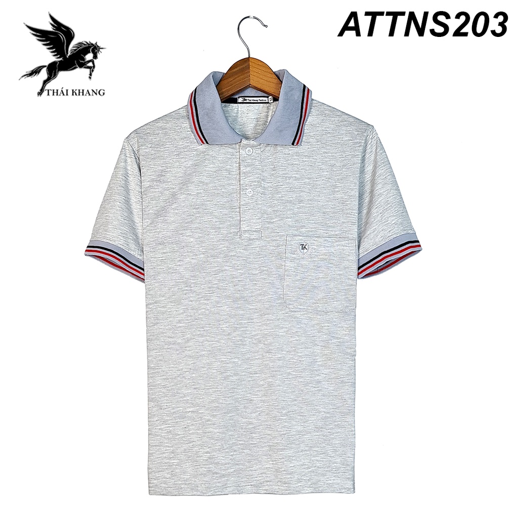 Áo thun polo nam trung niên ngắn tay có cổ có túi coton loại áo thun trung niên form rộng sọc cổ TOG2 | BigBuy360 - bigbuy360.vn