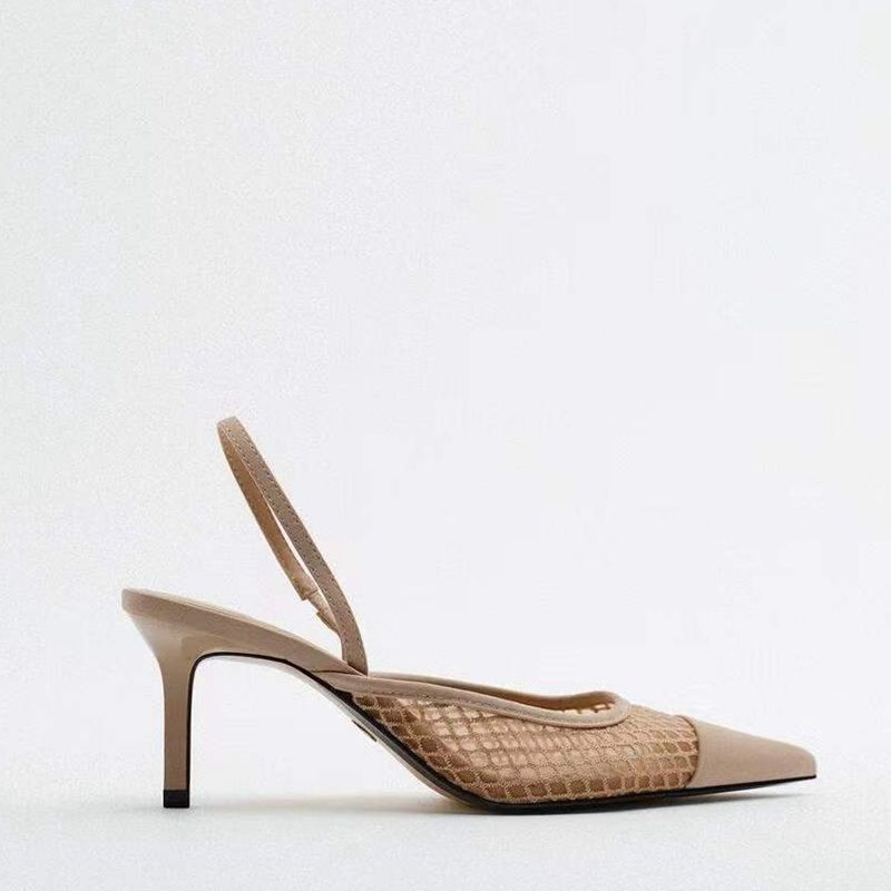 Zara Slingback vải lưới bọc mũi