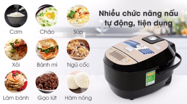 Nồi cơm điện cao tần Midea 1.8 lít MB-HS5007 - Lòng nồi bằng sắt cấu tạo 5 lớp dày chắc, bề mặt phủ chống dín