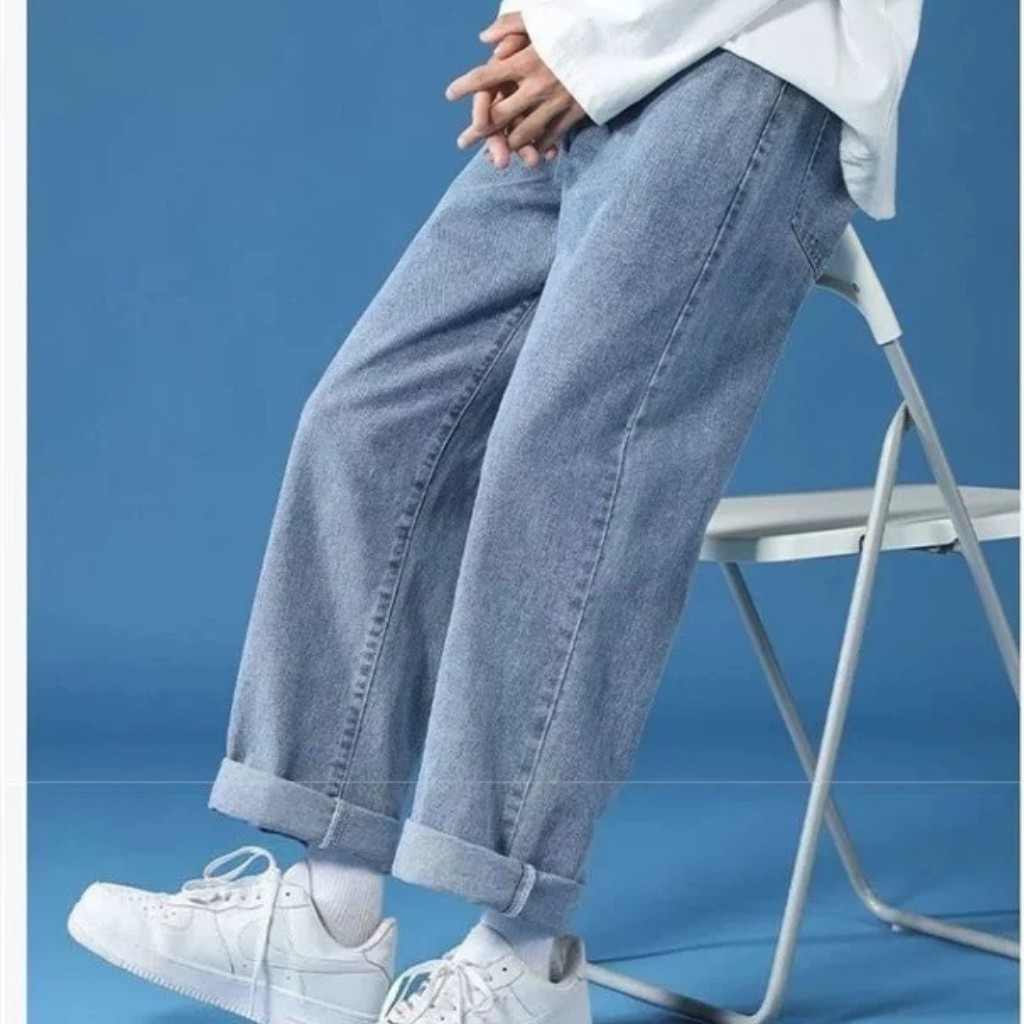 Quần baggy jean nam dáng suông ống rộng jeans unisex | BigBuy360 - bigbuy360.vn