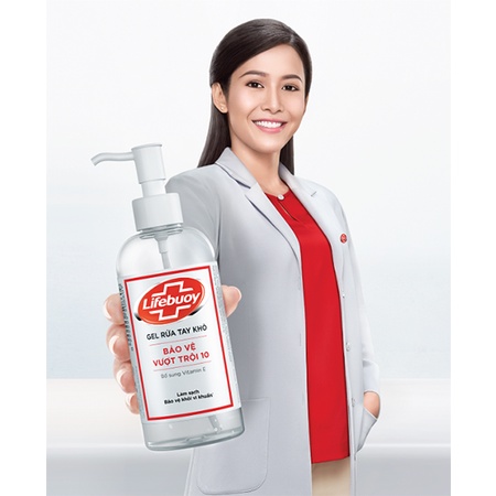 [🛵FREESHIP - CHAI TIẾT KIỆM ] Gel Rửa Tay Khô LIFEBOUY 500ml, Chai Tiết Kiệm Bảo Vệ Vượt Trội 10 (Chai nắp bạc 500ml)