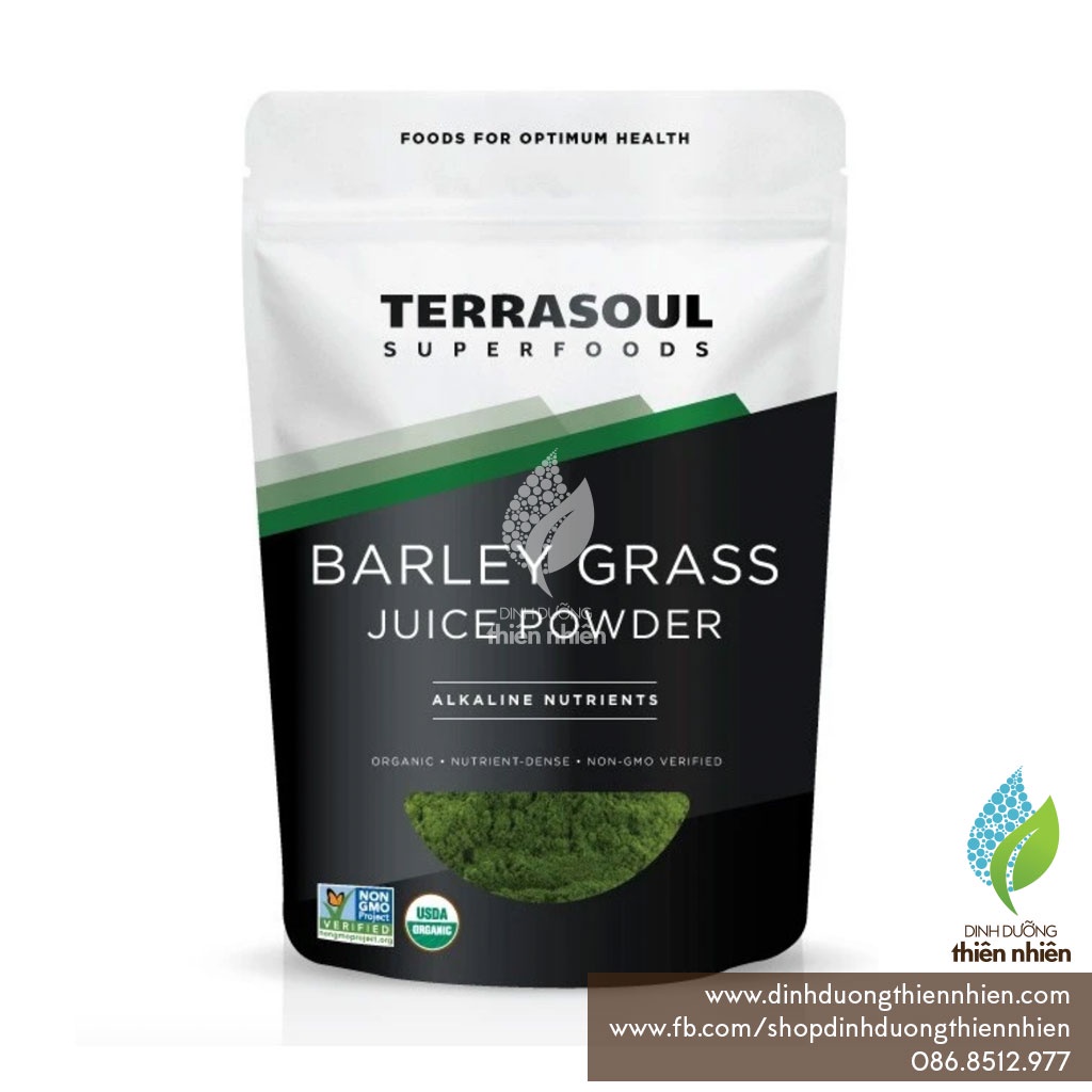 [40g] Bột Nước Ép Cỏ Lúa Mì Terrasoul Organic Wheat Grass Juice Powder