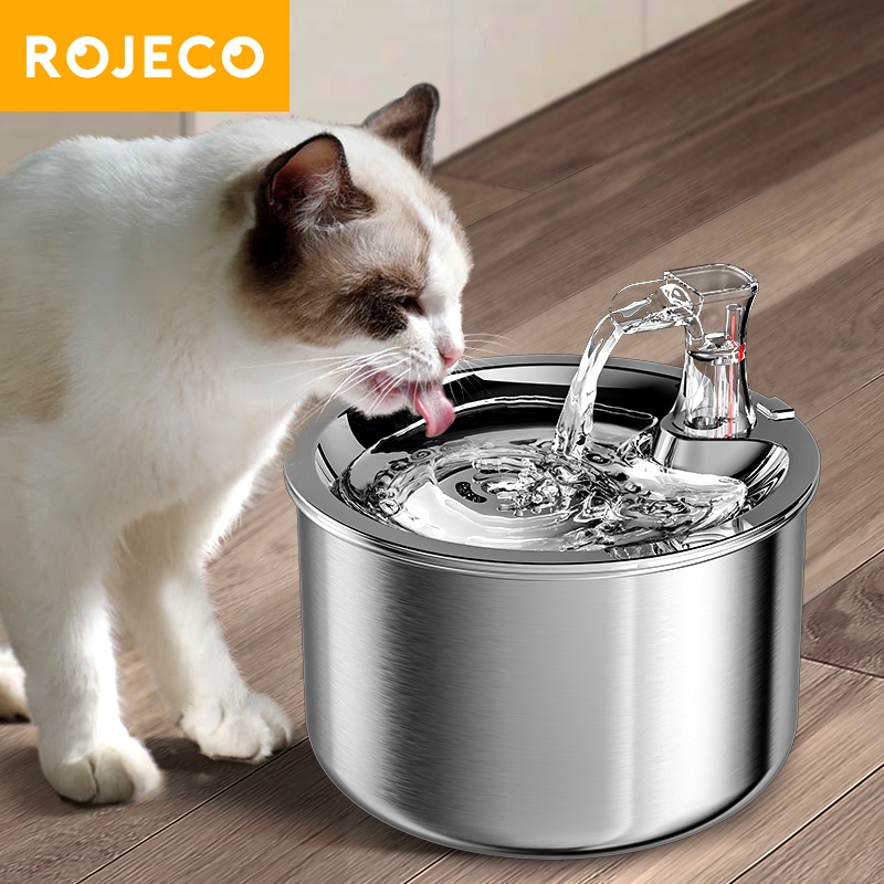Tấm lọc nước Rojeco gắn đài phun nước tự động 2L cho mèo cưng công suất cao
