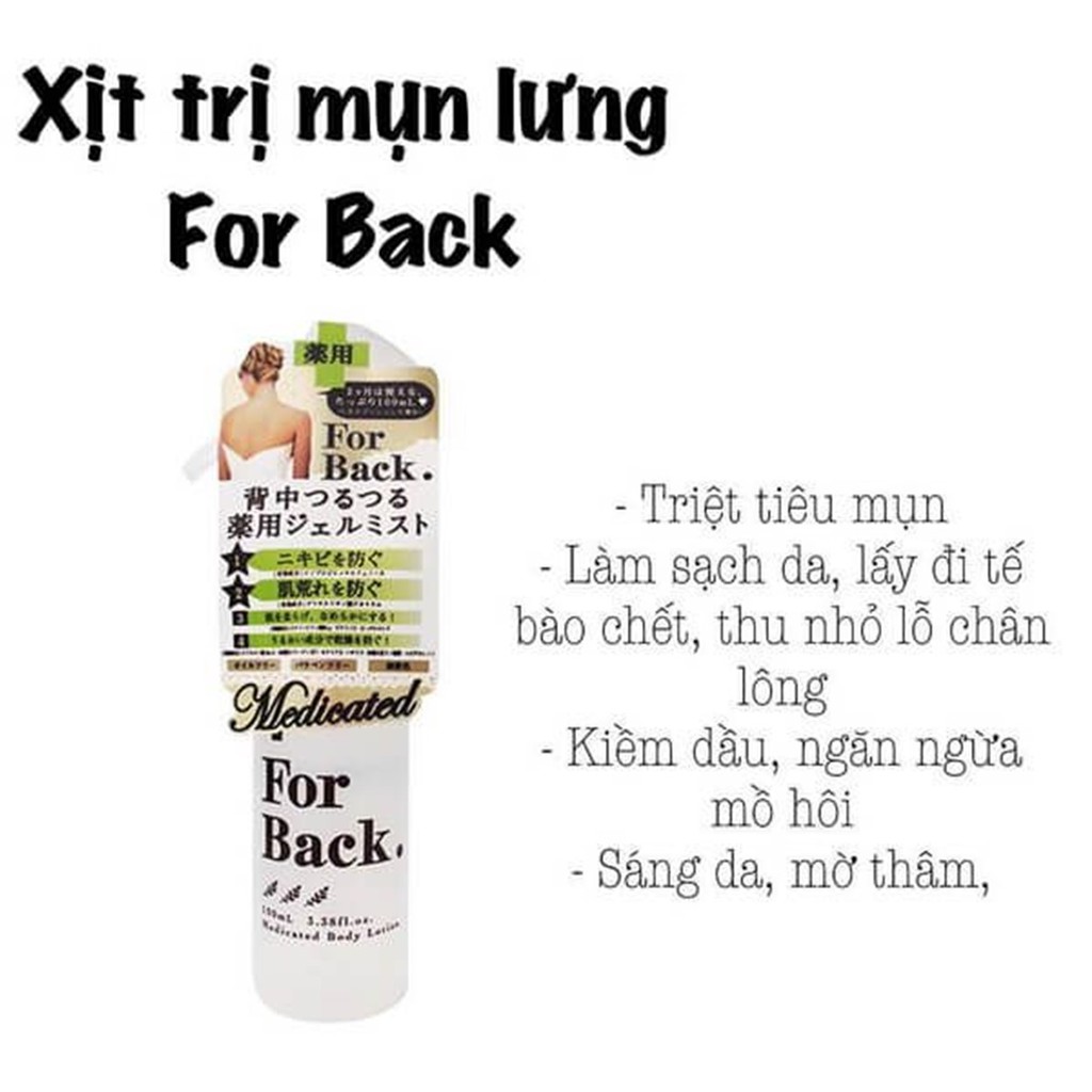 Xịt Làm Giảm Mụn Lưng Pelican For Back Body Lotion 100ml