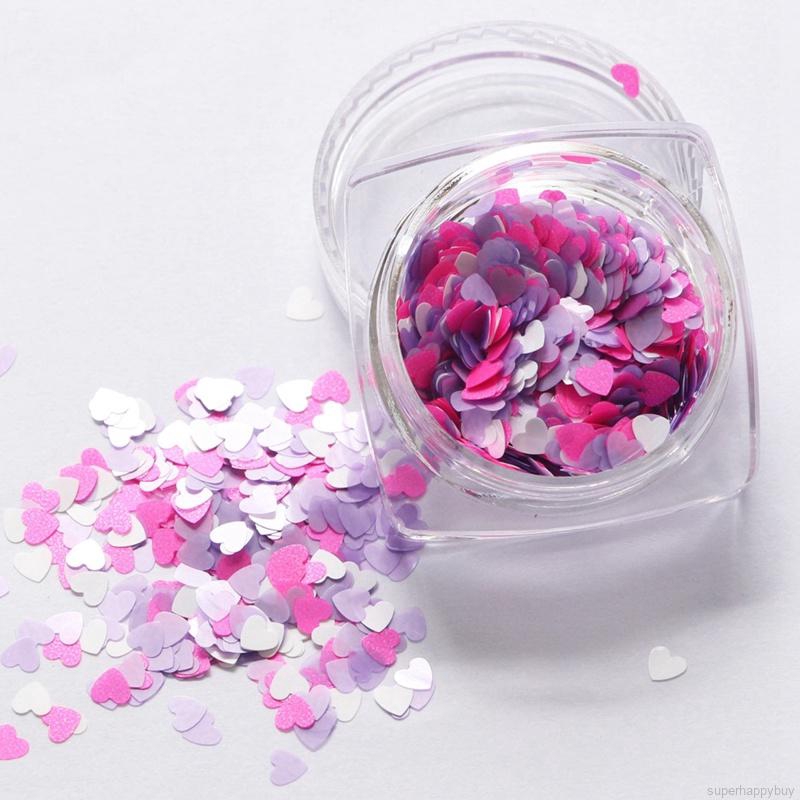 Kim Tuyến Hình Trái Tim Trang Trí Móng Tay