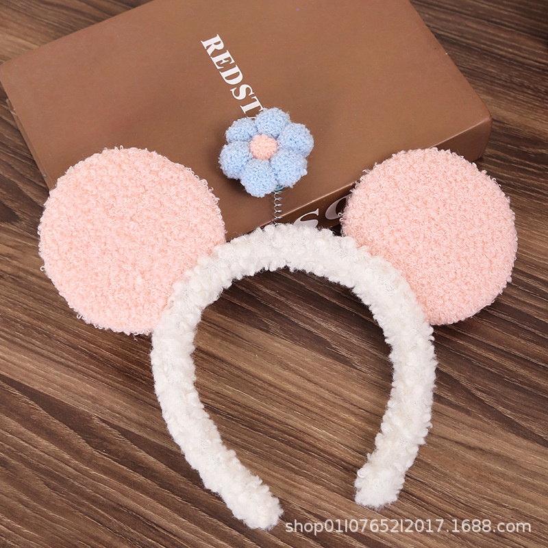 Băng Đô Cài Tóc Chống Trượt Thiết Kế Tai To Dễ Thương