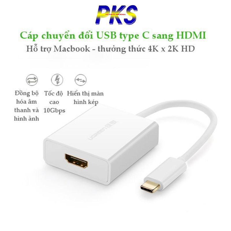 Cáp chuyển USB Type-C to HDMI chính hãng Ugreen 50514