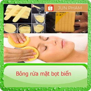 Bông nở rửa mặt chivey, bông mút rửa mặt - bông nở chivey, gói 12 miếng