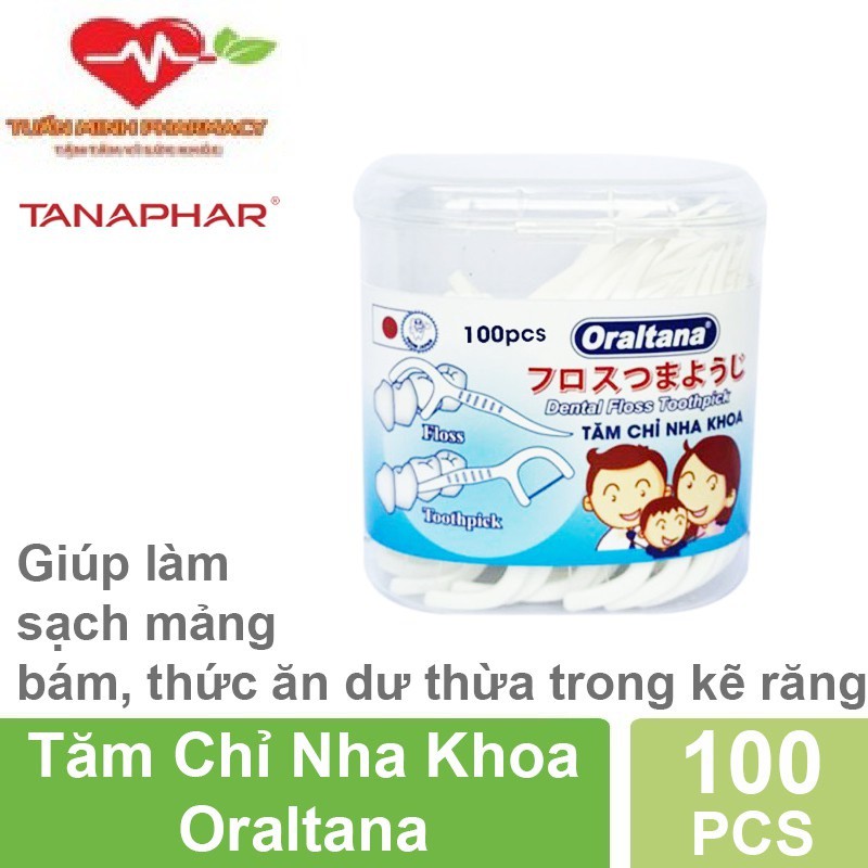 Tăm chỉ nha khoa Oraltana (Lọ 100 Chiếc)