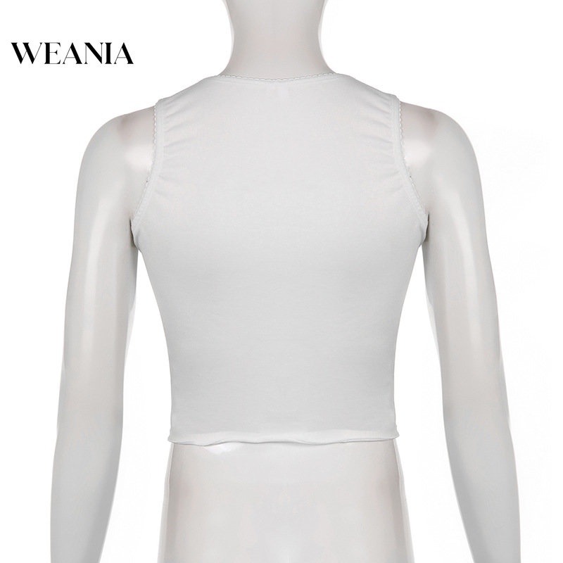 Áo Tank Top Phối Ren In Hình Mèo Dễ Thương Cho Nữ