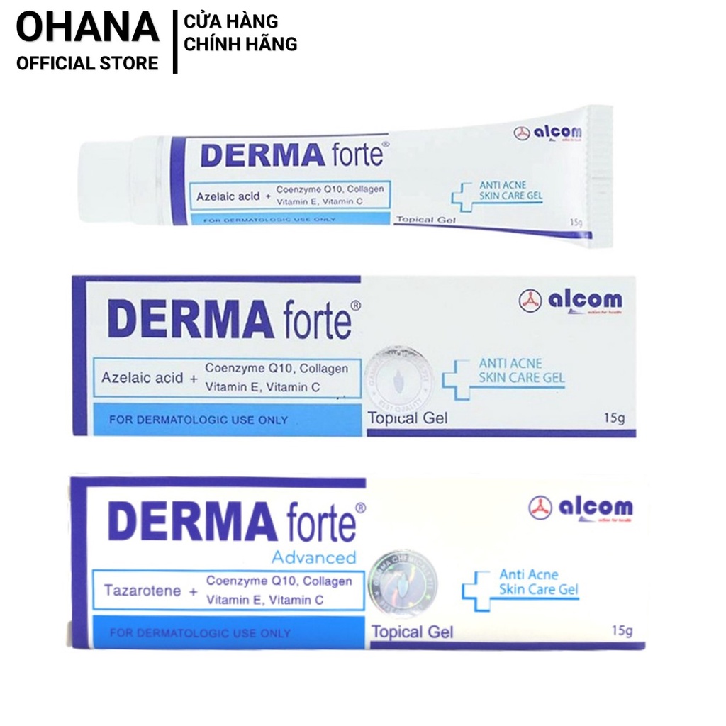 Gel giảm mụn, ngừa thâm sẹo, dưỡng trắng mịn da Gamma Derma Forte Gel 15g