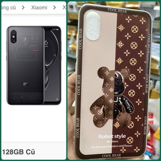 Ốp lưng Xiaomi Mi 8 Pro dẻo gấu Bearbrick siêu dễ thương