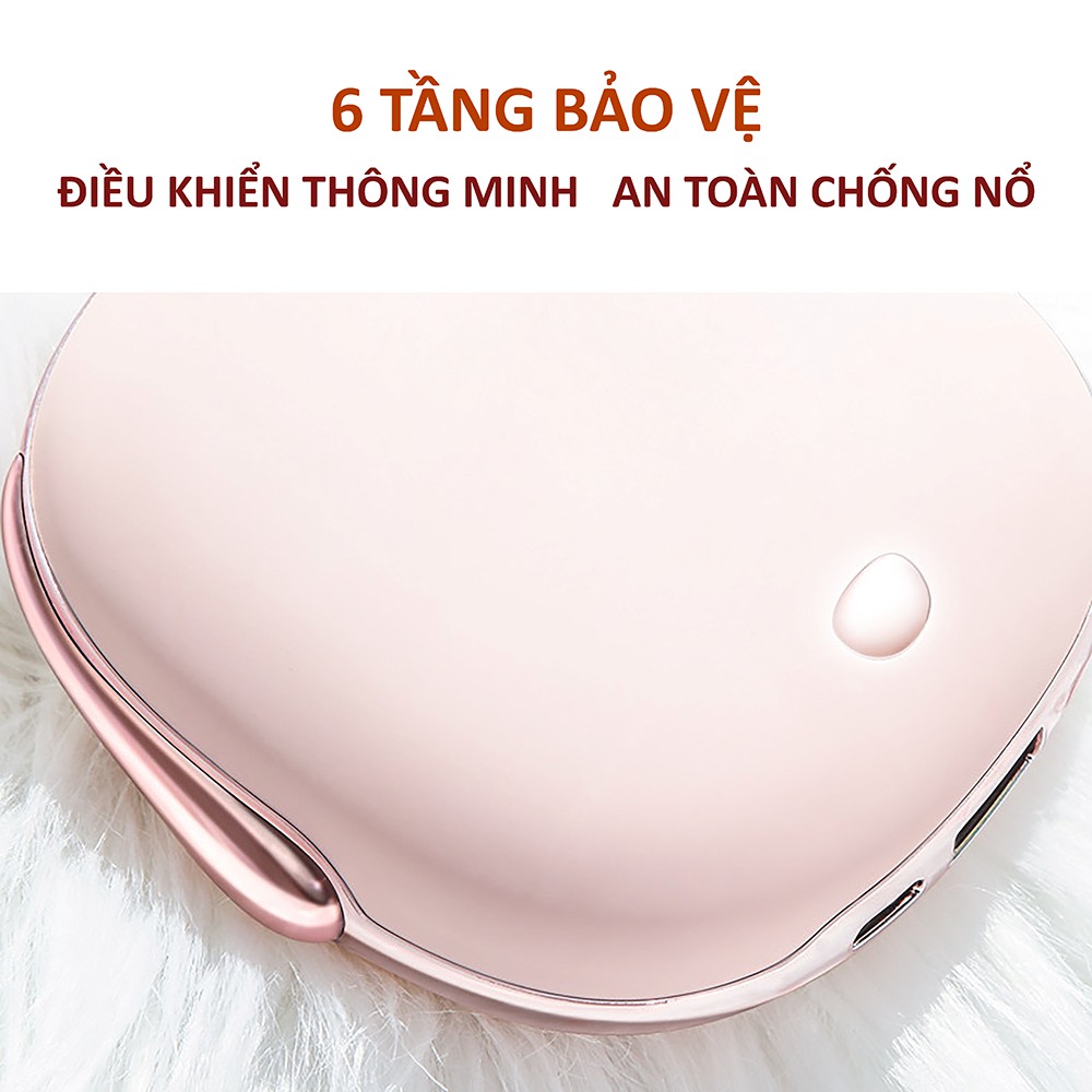 Máy sưởi ấm mini cầm tay jisulife, máy sưởi thông minh, kiểu dáng dễ thương, món quà cho mùa đông