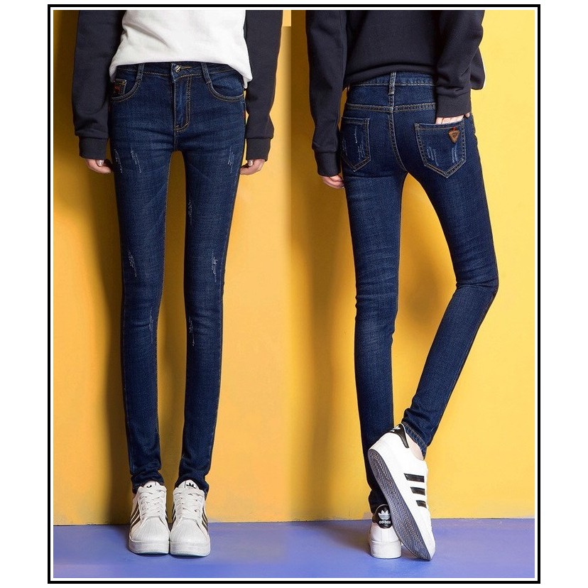 Quần jean nữ CÀO XƯỚC NHẸ lưng cao chất giãn tốt 1032 MX28