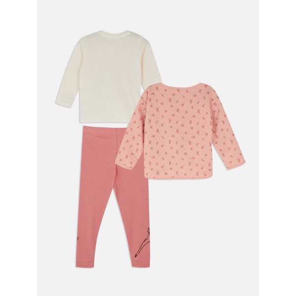 Bộ 3 Món Bé Gái Nai Bambi Hồng Cam PR