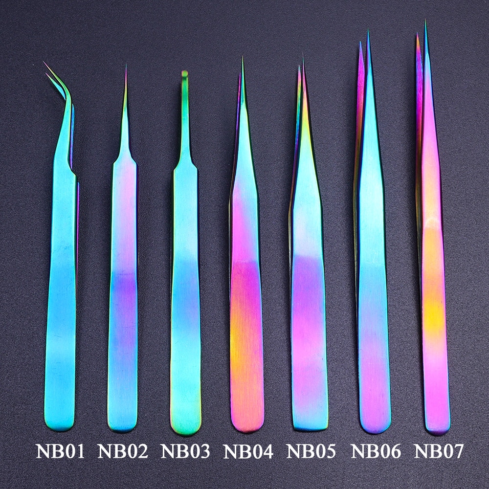 Nhíp Nhổ/Ghép Nối Lông Mi Lông Mày Đa Năng Tiện Dụng Bằng Thép Không Gỉ Chất Lượng Cao