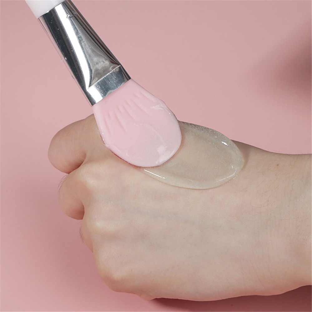 [Hàng mới về] Cọ đắp mặt nạ bùn thiết kế hai đầu chất liệu silica gel mềm mại tiện dụng