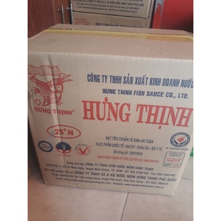 Nước mắm Hưng Thịnh thùng 12 chai 25 độ 620 ML