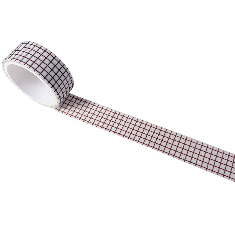 Cuộn Băng Washi 15mm Họa Tiết Kẻ Sọc Dễ Thương Dùng Trang Trí Sổ Tay / Album Ảnh