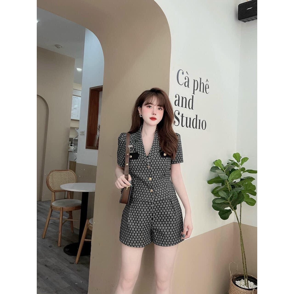 Set đồ nữa đen họa tiết vải Umi dày dặn, Set áo quần nữ sang chảnh tôn dáng mạc đi làm, đi chơi cực xinh